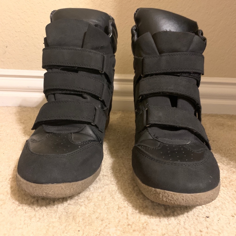 Xhilaration Black Sneaker Wedges